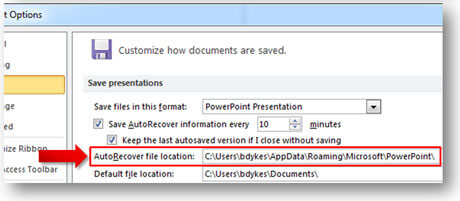 Restore Powerpoint File